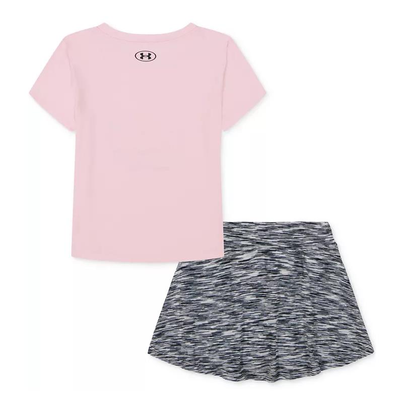 Under Armour Kids - Girl Short Sleeve Heart Twist Skort Set, Prime Pink Image 2
