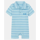 Under Armour - Short Sleeve Stripe Polo Shortall Comb Cotton, Stream Image 1