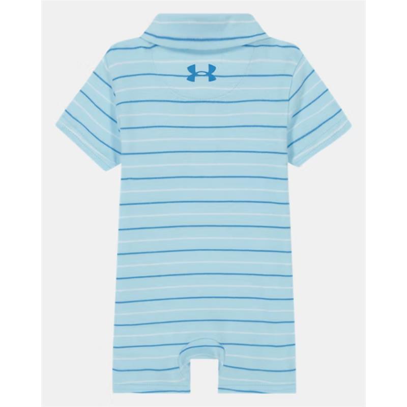 Under Armour - Short Sleeve Stripe Polo Shortall Comb Cotton, Stream Image 2