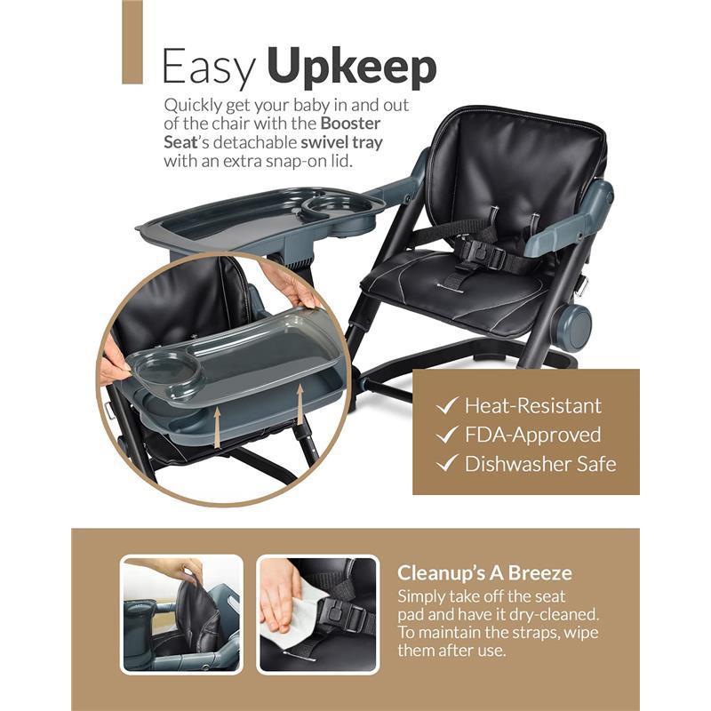 Unilove - Feed Me 3-In-1 Booster Chair, Black Image 4