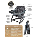 Unilove - Feed Me 3-In-1 Booster Chair, Black Image 8