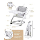 Unilove - Feed Me 3-In-1 Booster Chair, Shadow Gray Image 6