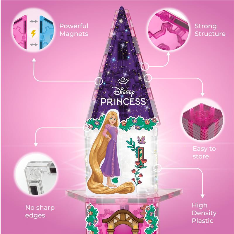 United Pacific Designs 24Pk Tytan Disney PrincessTower Magnetic Tile Kit Image 2