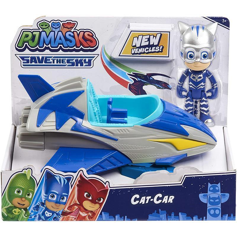 United Pacific Designs - Pj Masks Core Plus Save The Sky Vehicle And Figure Cat-Car Chat Bolide Image 1