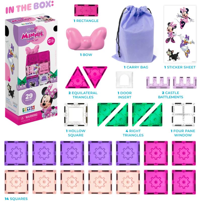 United Pacific Designs Tytan Disney Minnie Trvl Magnetic Tile Kit Image 2