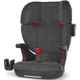 Uppababy Alta V2 Booster Seat in Greyson, featuring charcoal mélange fabric, adjustable headrest, and safety harness.