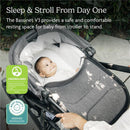 Uppababy Bassinet V3, Owen (Mocha Mélange/Carbon Frame) Image 3