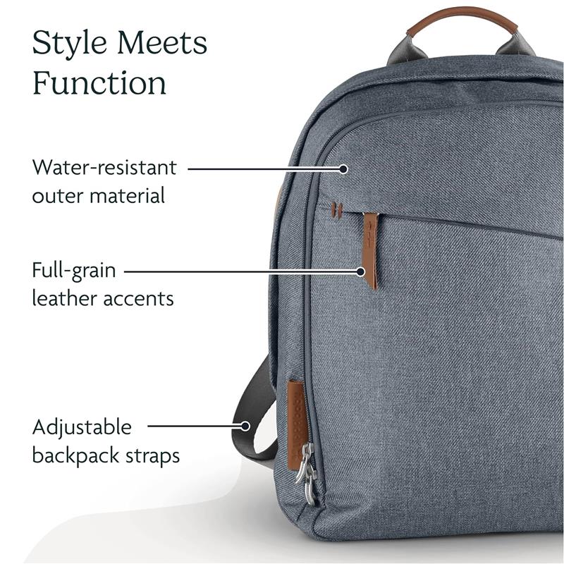Uppababy - Changing Backpack, Callum/Dillan (Stone Blue | Sand Leather) Image 3