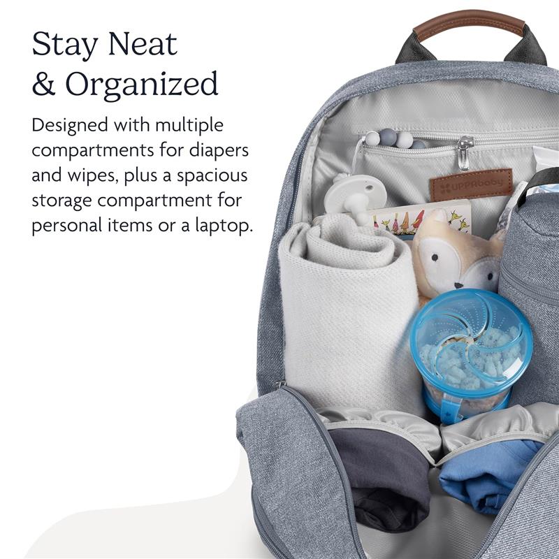 Uppababy - Changing Backpack, Callum/Dillan (Stone Blue | Sand Leather) Image 5