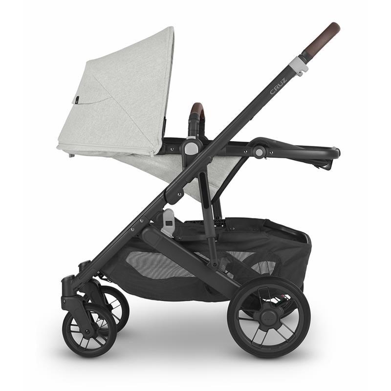 Uppababy - Cruz V2 Stroller, Anthony (White & Grey Chenille/Carbon/Chestnut Leather)  Image 5