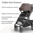 Uppababy - Cruz V3 Stroller, Owen (Mocha Mélange/Carbon Frame/Chestnut Leather) Image 5