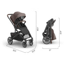 Uppababy - Cruz V3 Stroller, Owen (Mocha Mélange/Carbon Frame/Chestnut Leather) Image 7