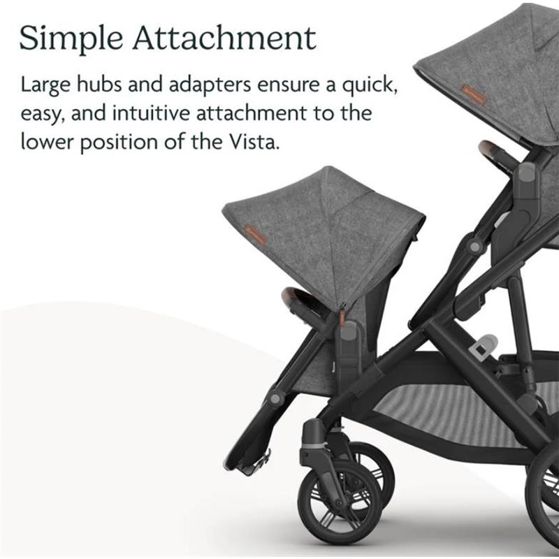 Uppababy - Declan Vista V3 Stroller | Declan Rumbleseat | Upper Adapters Image 10