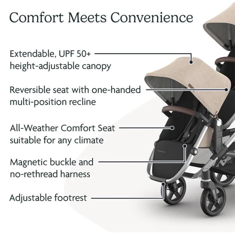 Uppababy - Declan Vista V3 Stroller | Declan Rumbleseat | Upper Adapters Image 9
