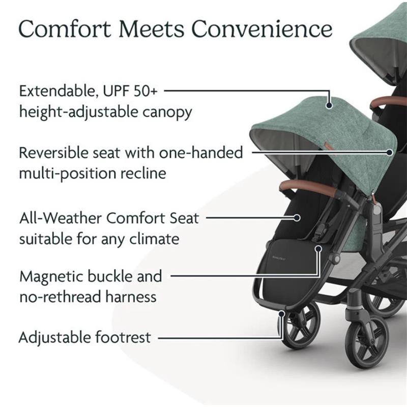 Uppababy - Gwen Vista V3 Stroller | Gwen Rumbleseat | Upper Adapters Image 8