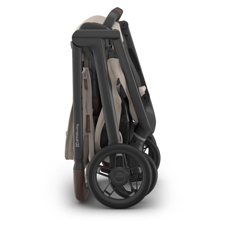 Uppababy Kona Stroller, Ada (Sandstone Mélange/Carbon Frame/Chestnut Leather) Image 7