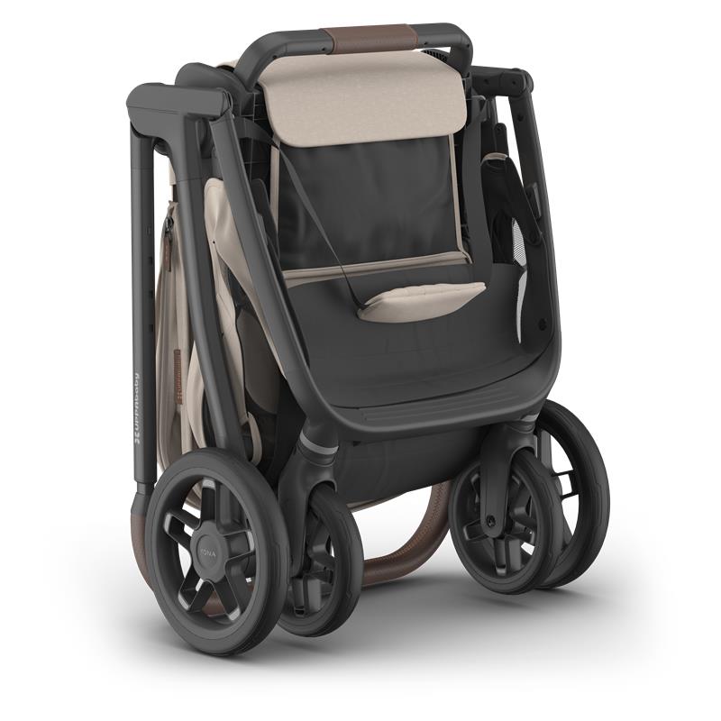 Uppababy Kona Stroller, Ada (Sandstone Mélange/Carbon Frame/Chestnut Leather) Image 8