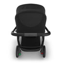 Uppababy Kona Stroller in James Black, featuring a sleek design, adjustable canopy, and compact folding mechanism.