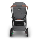 Uppababy Kona Stroller in Rowan (Graphite), featuring a sleek design, adjustable handle, and spacious storage basket.