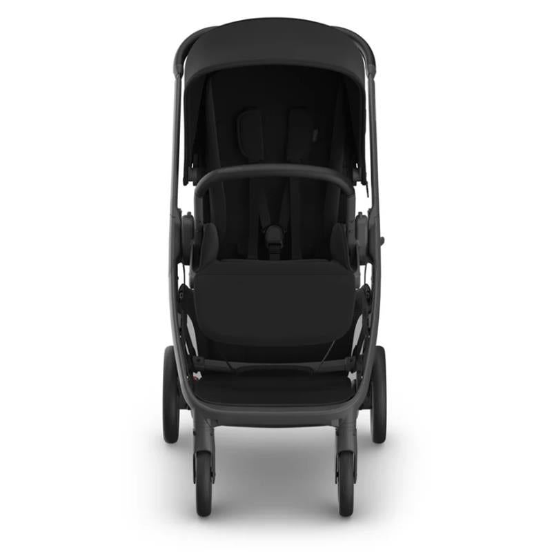 Uppababy Kona Stroller & Bassinet V3 Bundle in black, featuring a modern design with a spacious seat and adjustable canopy.