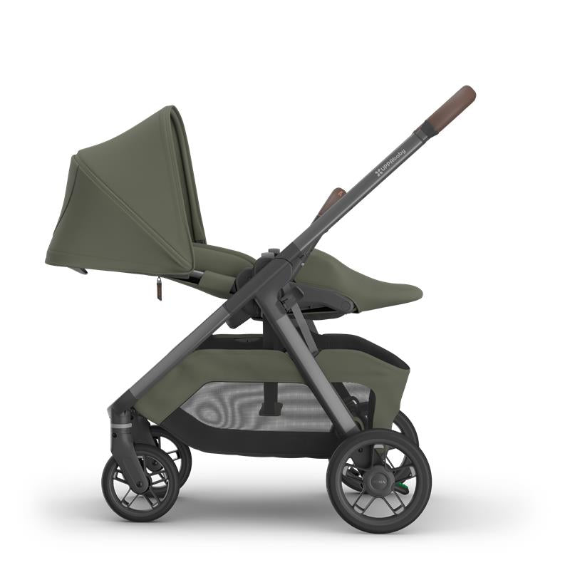 Uppababy Kona Stroller, Evelyn (Meadow Green/Graphite Frame/Chestnut Leather) Image 3