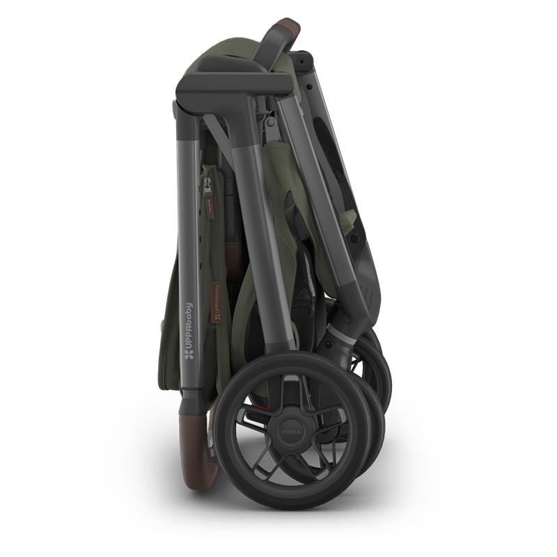 Uppababy Kona Stroller, Evelyn (Meadow Green/Graphite Frame/Chestnut Leather) Image 6