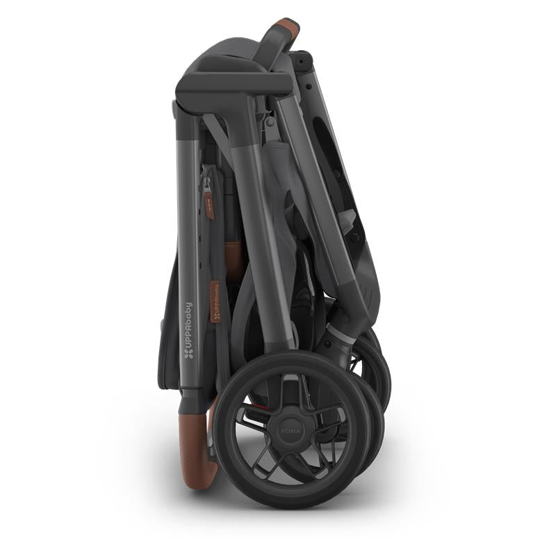 Uppababy Kona Stroller, Rowan (Graphite/Graphite Frame/Saddle Leather) Image 5