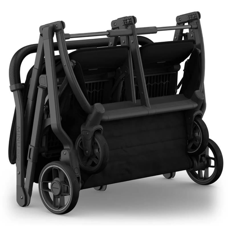 Uppababy Minu Duo Stroller, James (Black/Carbon Frame/Black Leather) Image 6