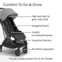 Uppababy Minu V3 Compact Stroller, Greyson (Charcoal Mélange/Carbon Frame/Saddle Leather) Image 2