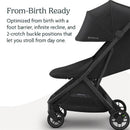 Uppababy Minu V3 Compact Stroller, Jake (Charcoal/Carbon Frame/Black Leather) Image 4
