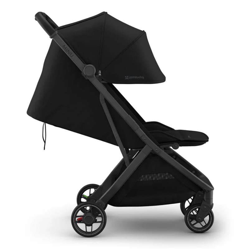 Uppababy Minu V3 Compact Stroller, James (Black/Carbon Frame/Black Leather) Image 7