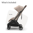 Uppababy Minu V3 Stroller Ada, Sandstone Melange | Chestnut Leather Image 5