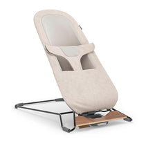 Uppababy - Mira 2-In-1 Bouncer And Seat, Charlie - Sand Mélange | Silver Frame | Birch Wood Image 1
