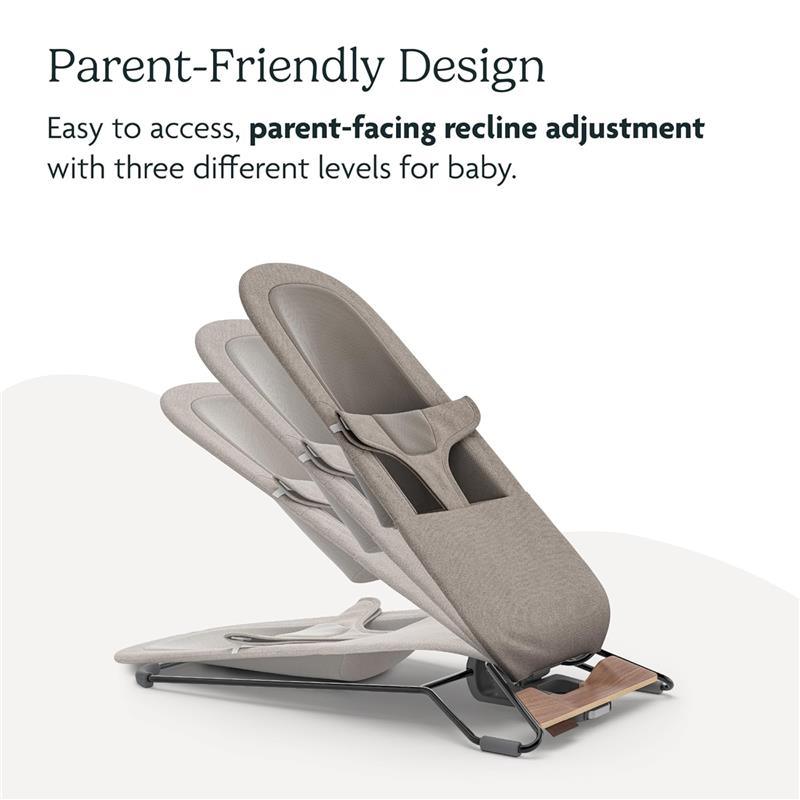 Uppababy - Mira 2-In-1 Bouncer And Seat, Charlie - Sand Mélange | Silver Frame | Birch Wood Image 8