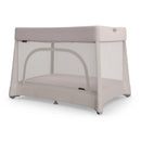 UPPAbaby Remi V2 Playard in Townsend Beige Soft Knit with mesh sides for visibility and safety. Ideal for infants.