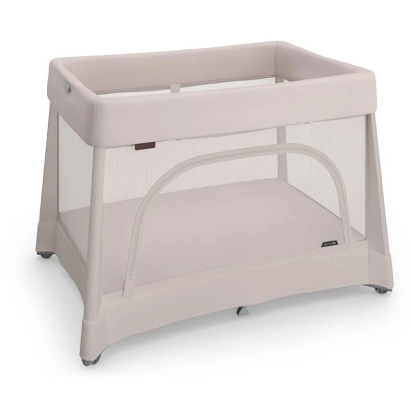 UPPAbaby Remi V2 Playard in Townsend Beige Soft Knit, featuring mesh sides and a sleek, modern design.