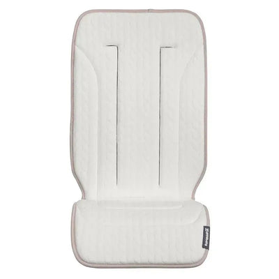 Reversible Uppababy seat liner in Alice, featuring a dusty pink cozy knit design and soft quilted texture.