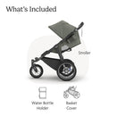 UPPAbaby Ridge V2 Jogging Stroller, Evelyn (Meadow Green/Carbon Frame) Image 2