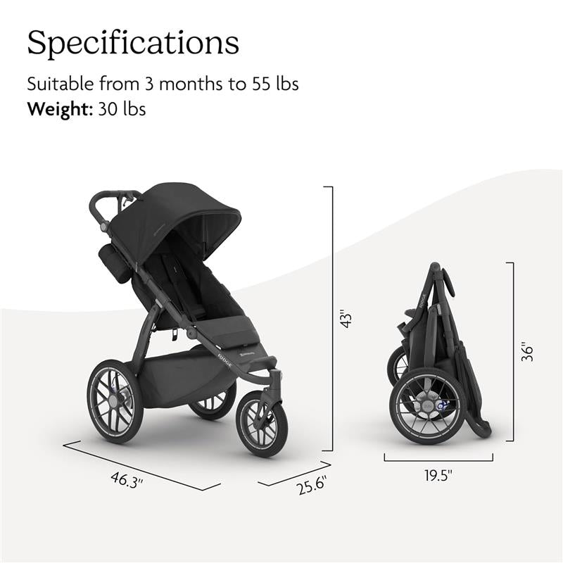 can i jog with uppababy vista UPPAbaby Ridge V2 Stroller - James