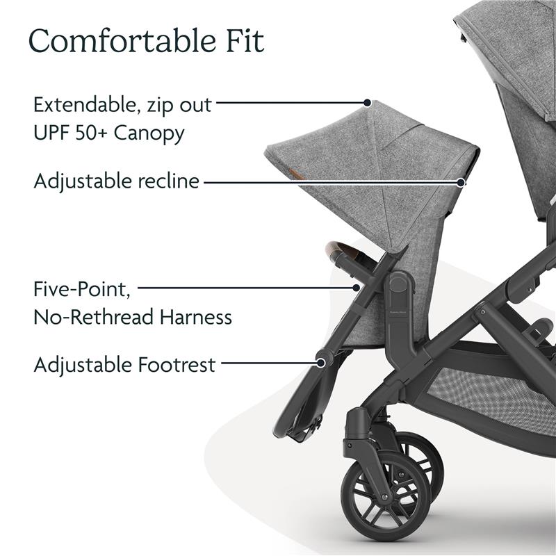UPPAbaby - RumbleSeat V2+ Alice - Dusty Pink | Silver Frame
