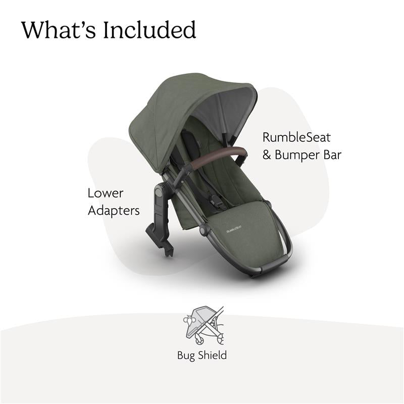 Uppababy - Rumbleseat V3, Evelyn (Meadow Green/Graphite Frame/Chestnut Leather) Image 3