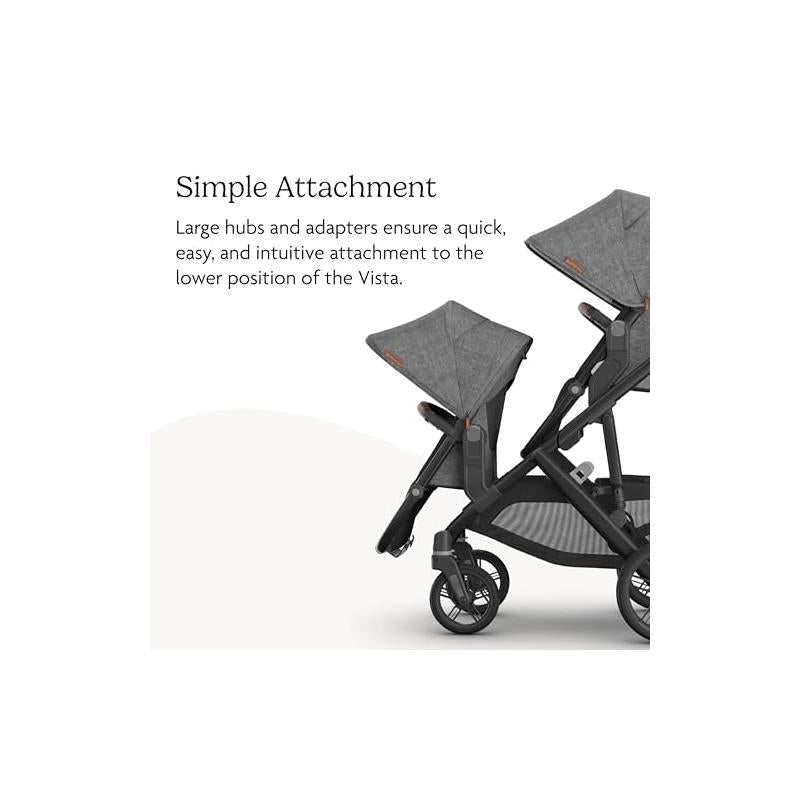 Uppababy - Rumbleseat V3, Julian (Dusty Blue Mélange/Carbon Frame/Chestnut Leather) Image 2