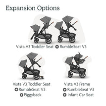 Uppababy - Rumbleseat V3 Second Lower Seat, Declan (Oat Mélange/Silver Frame/Chestnut Leather) Image 2