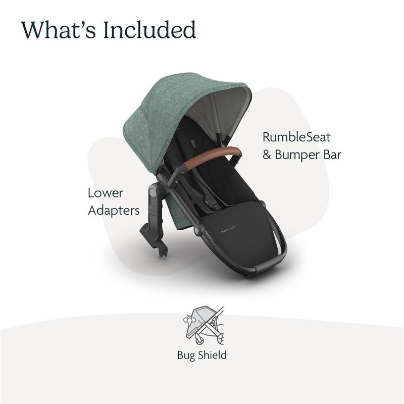 uppababy vista v2 emmett green UPPAbaby RumbleSeat V3 - Gwen (Green Mélange | Carbon Frame
