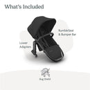 Uppababy - Rumbleseat V3 Second Lower Seat, Jake (Charcoal/Carbon Frame/Black Leather) Image 3