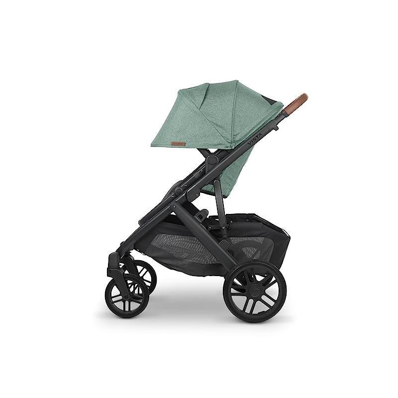 Uppababy Vista Stroller V2, Gwen (Green Melange/Carbon/Saddle Leather) Image 4
