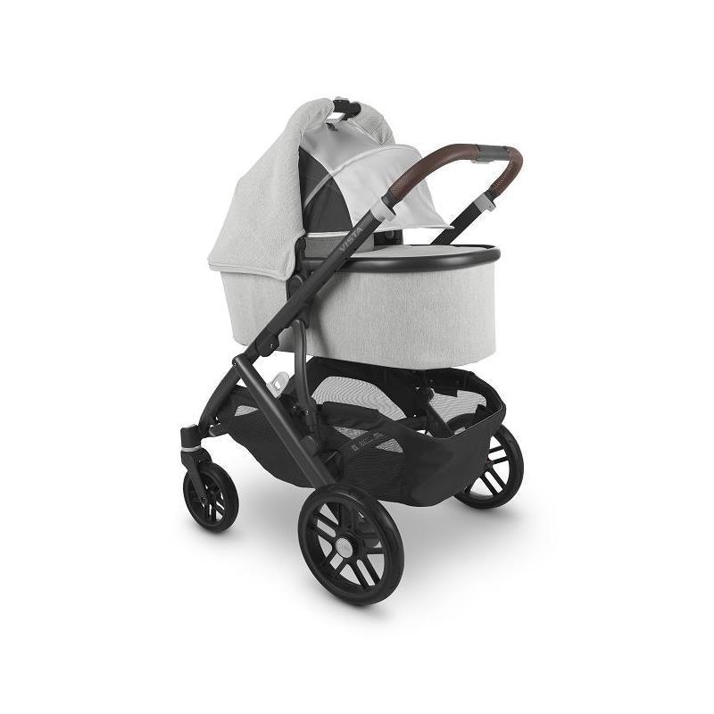 Uppababy - Vista V2 Stroller, Anthony (White And Grey Chenille/Carbon/Chestnut Leather) Image 6