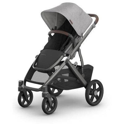 UPPAbaby Vista V3 Single-to-Double Stroller, Beau (Grey Chenille/Graphite Frame/Chestnut Leather) Image 1