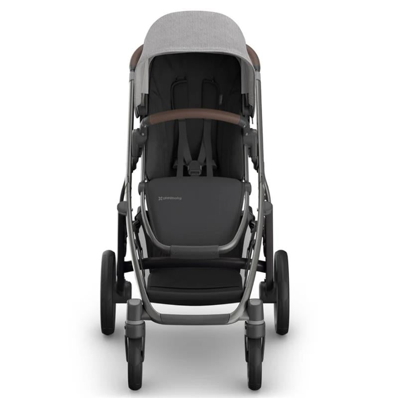 UPPAbaby Vista V3 Single-to-Double Stroller, Beau (Grey Chenille/Graphite Frame/Chestnut Leather) Image 2