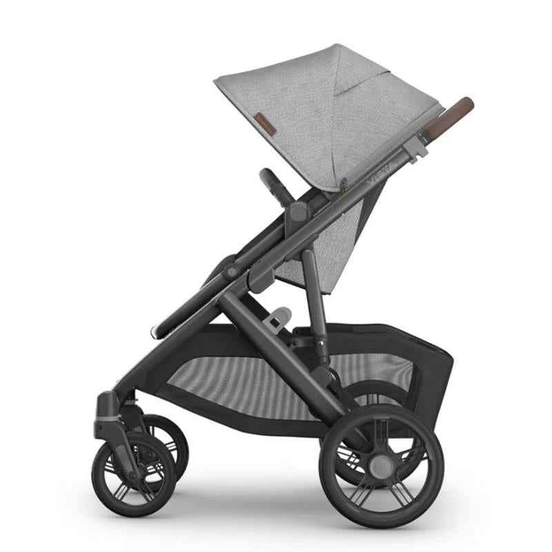 UPPAbaby Vista V3 Single-to-Double Stroller, Beau (Grey Chenille/Graphite Frame/Chestnut Leather) Image 3